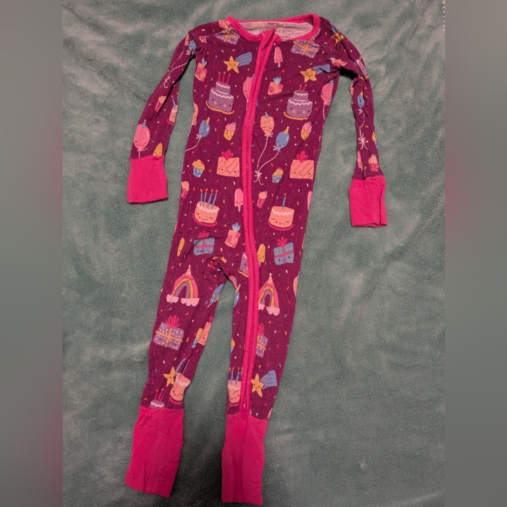 Little Sleepies Purple Birthday Wishes 12-18 Months
